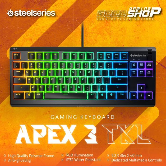 Steelseries Apex 3 TKL - Gaming Keyboard