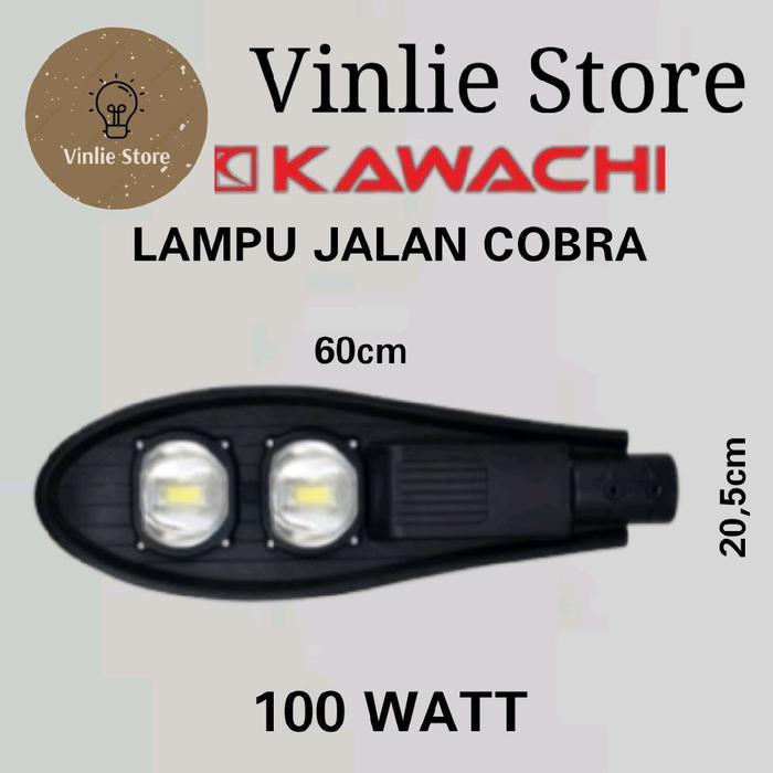 Promo Streetlight Lampu Jalan Pju Cobra Kawachi 100 Watt Ca-100W Cahaya Putih / Kuning Berkualitas