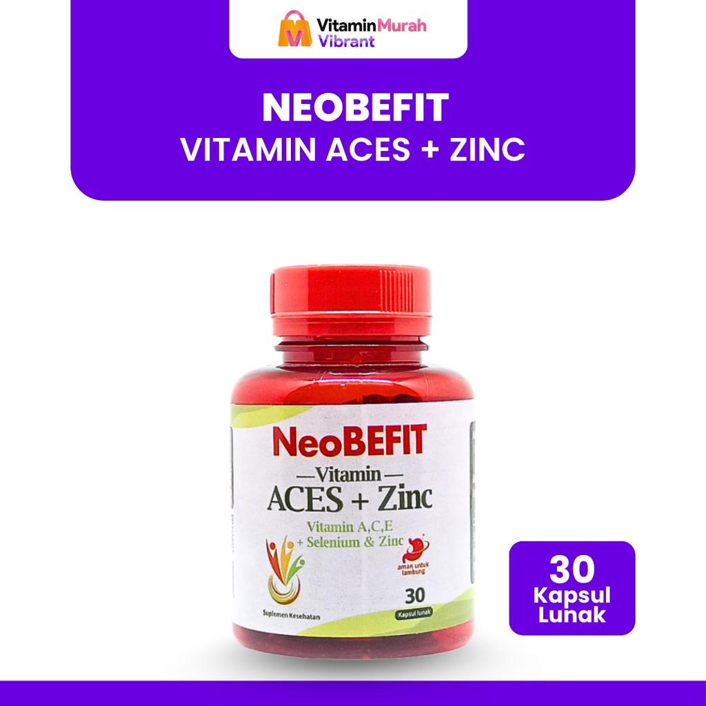 NeoBEFIT Vitamin A C E Selenium + ZINC ISI 30 & 100 KAPSUL LUNAK