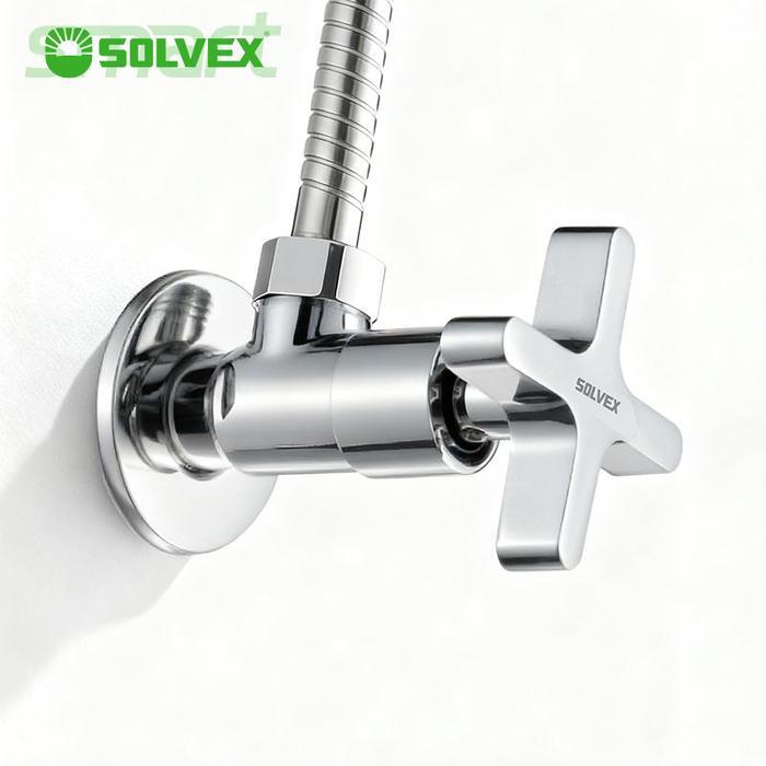 San Ei Smart - Solvex Stop Kran Kloset Cabang 1 2 Stop Kran Toilet Single Body Bisa Diputar 360