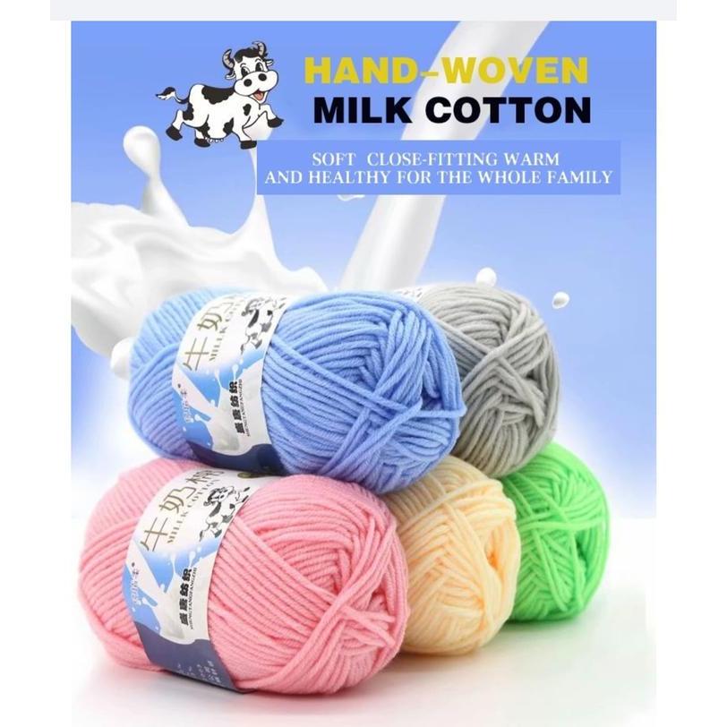 "New" Cotton Milk Yarn / Benang Rajut Cotton Milk
