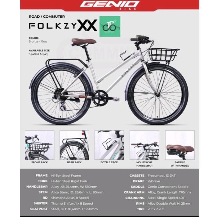 Sepeda Touring Gravel Genio FOLKZY XX Terbaru Road Commuter