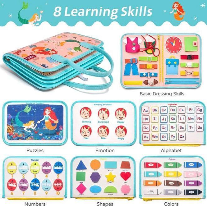 Zen 036-Busy Board Montessori Mainan Edukasi Anak Activity Book - Mainan Montesori - Papan Edukasi -