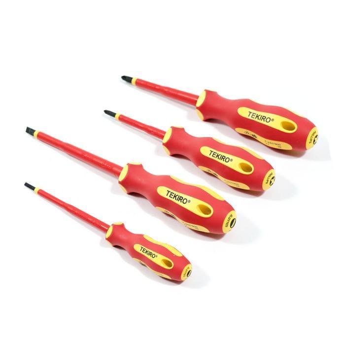 Tekiro Obeng Listrik Set 4 Pcs /Obeng Listrik Set / Tools - Alat Perkakas