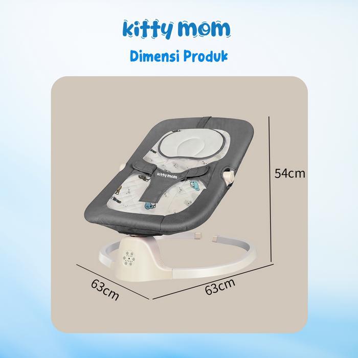 Kitty Mom - Bouncer Bayi Lipat Kursi Ayunan Goyang Newborn Kursi Goyang Bayi