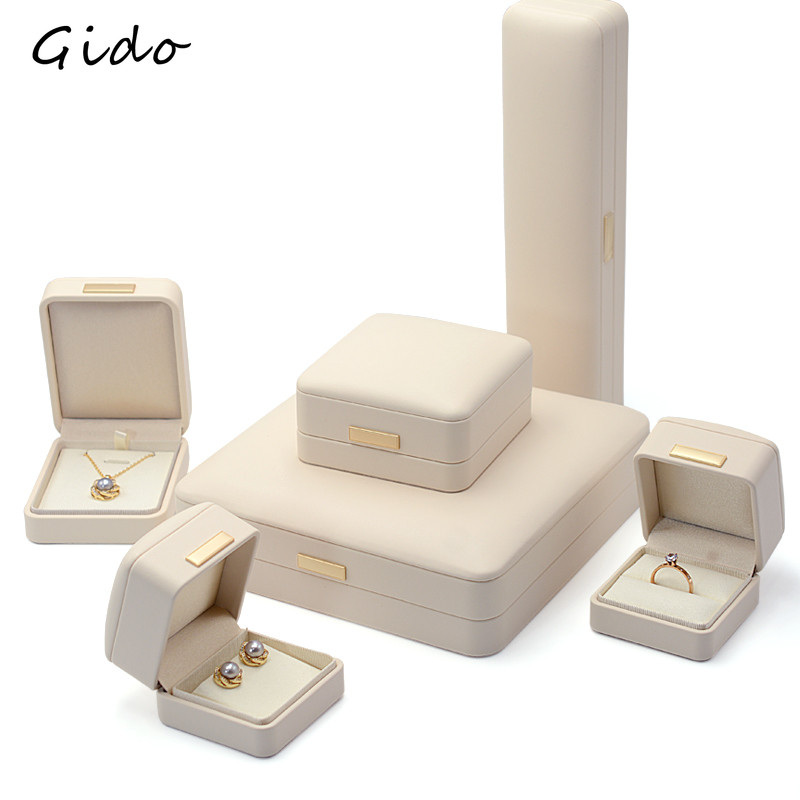 Jewelry Organizer Ring Earrings PU Bangle Holder Chain Pearl Necklace Box Brooch Storage Box