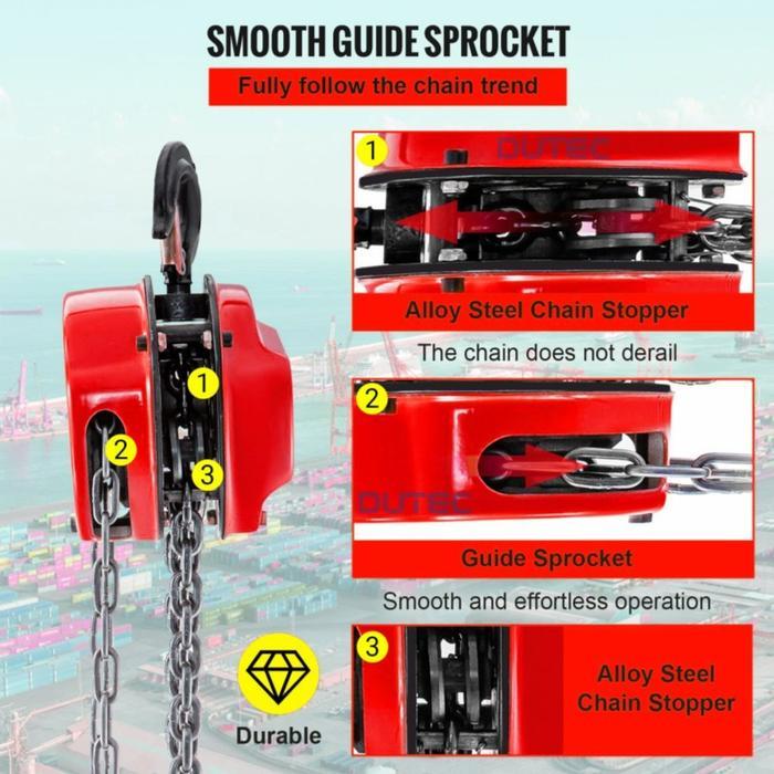 Chain Block / Takel / Katrol 1 Ton x 3M - 10M Dutec