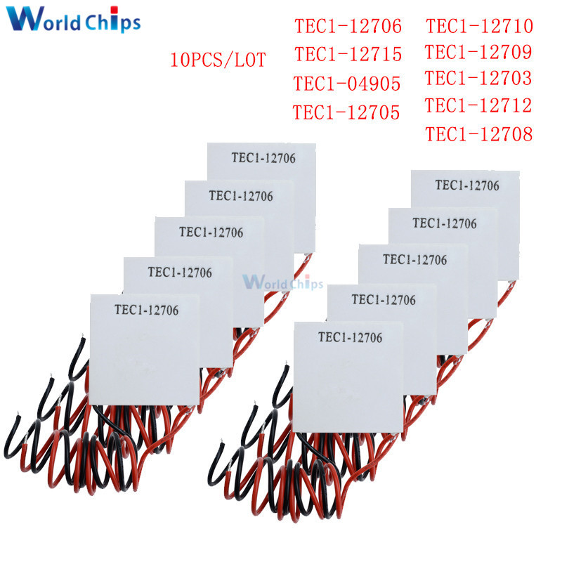 Best 10pcs TEC1-12705 Thermoelectric Cooler Peltier TEC1-12706 TEC1-12710 TEC1-12715 SP1848-27145 TE