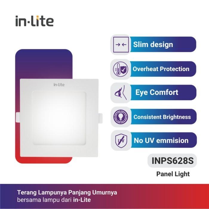 "New" LAMPU PANEL LIGHT LED INLITE INBOW KOTAK 18W 18 WATT - INPS628S