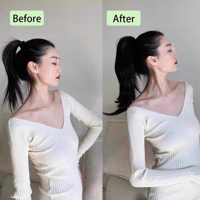 Wig rambut wanita Long lima klip rambut lurus panjang potongan wig piece serat kimia potongan rambut