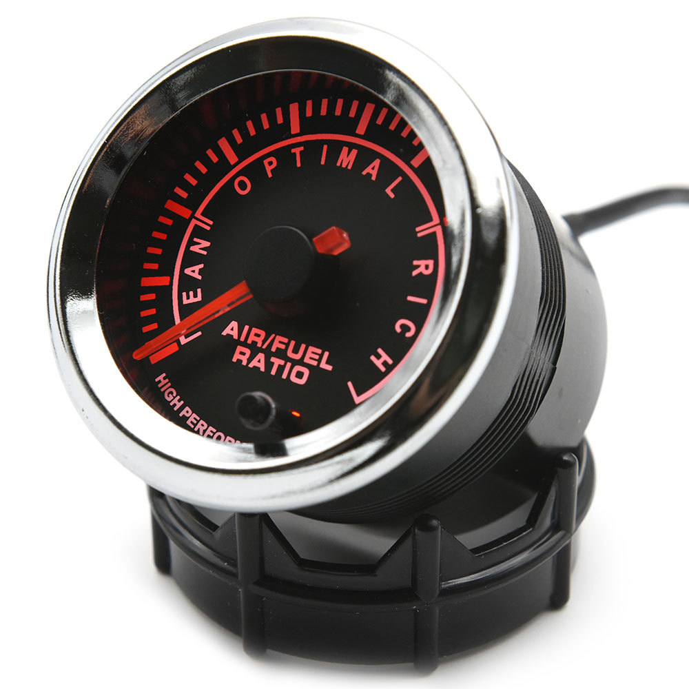 AFR Gauge 52MM Air Fuel Ratio Gauge Digital Air Fuel Ratio Meter 12V Smoke Lens 7 Colors Led Light W