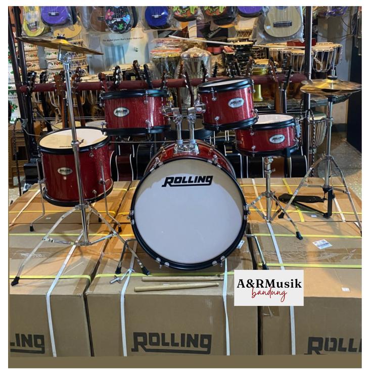 Drum Set Junior ROLLING JBJ-1049A / JBJ1049A Original / Drum set anak