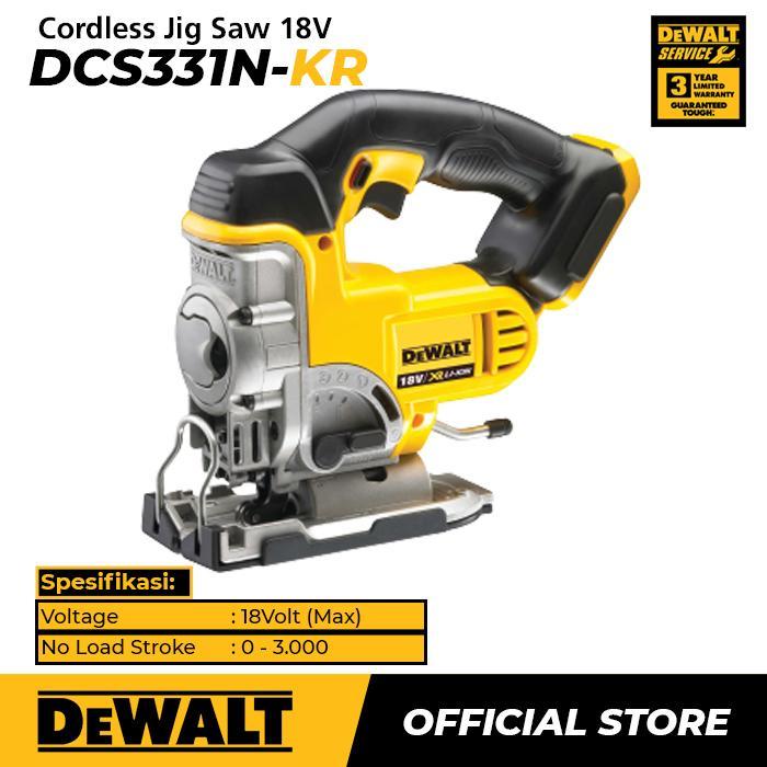 Dewalt Cordless Jigsaw / Pemotong Kayu Baterai 18V DCS331N (Unit Only)