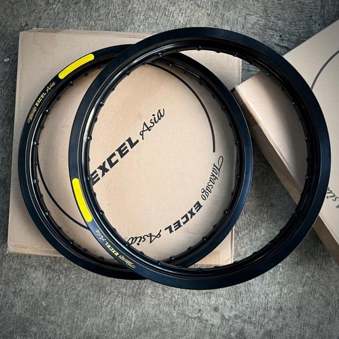 Velg Tk Takasago Excel Asia Ring 17 Ukuran Set 1.60/1.85 Warna Hitam Glossy Co