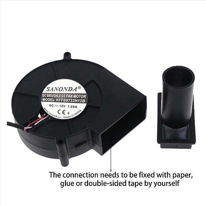 "New" Blower Mini BBQ Kipas Blower AC Turbocharger Portabel Kecil Dengan Pengontrol Kecepatan Daya