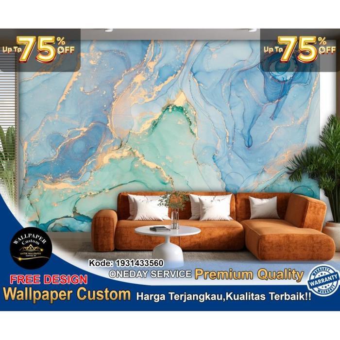 WALLPAPER CUSTOM 3D MOTIF MARMER A - WALLPAPER ABSTRAK - WALLSTICKER