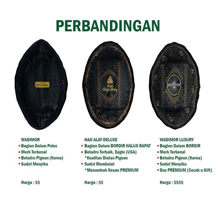 KOPIAH PREMIUM HAJI ALAY DELUXE AC TINGGI 7 8 9 10 CM PECI HITAM SHOLAT BLUDRU UKURAN ANAK LAKI LAKI
