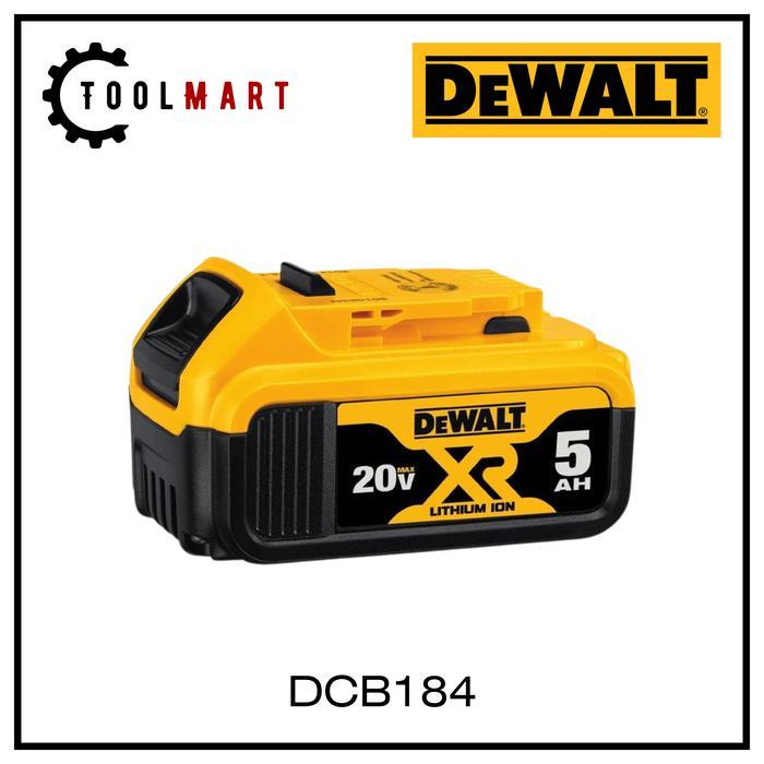 Battery / Baterai 20V 5Ah For Cordless DeWalt DCB184 DCB 184