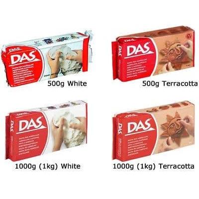 DAS Modelling Clay / Tanah Liat 1/2 kg White / Terracotta - Putih