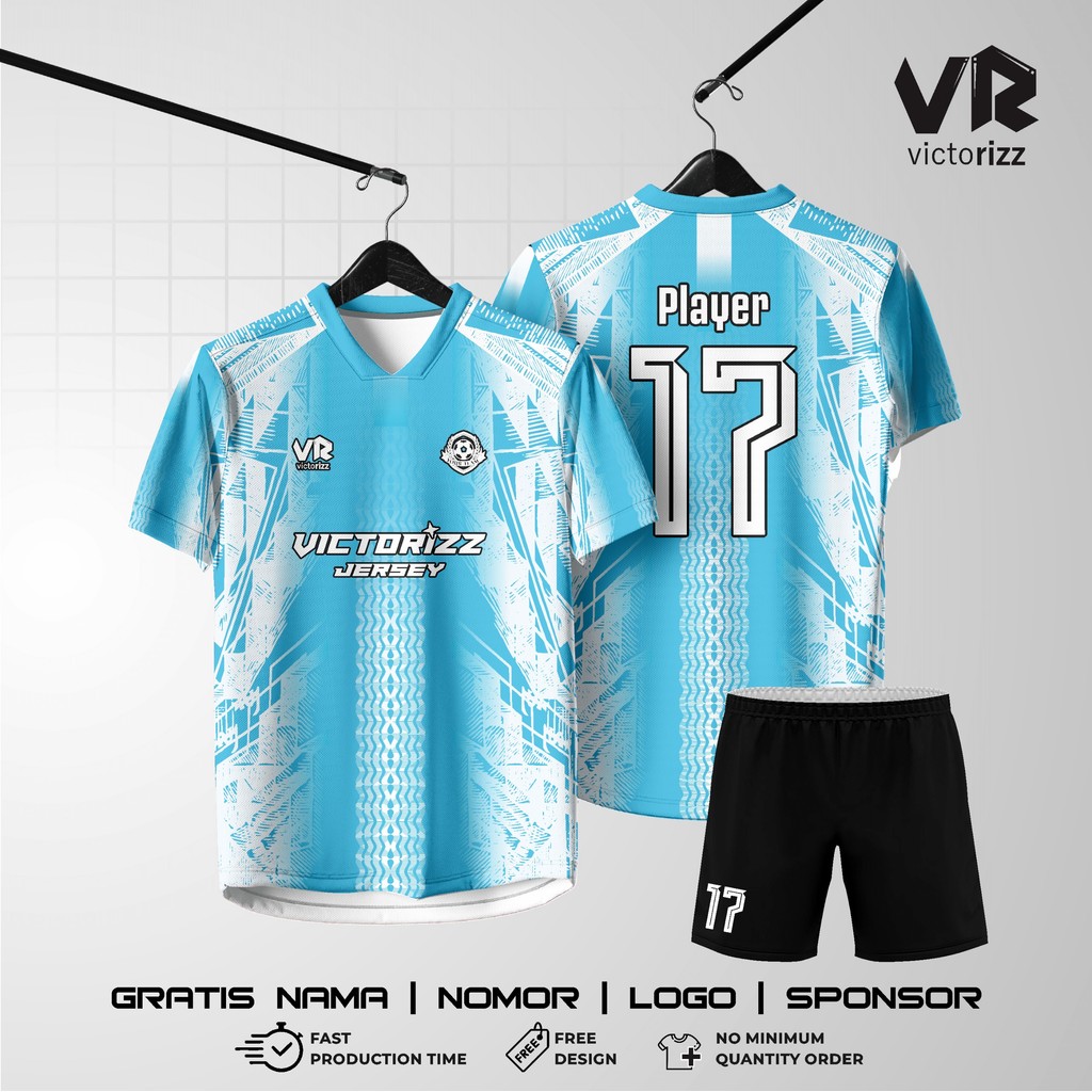 JERSEY FULL PRINTING FREE CUSTOM DESIGN CUSTOM NAMA DAN NOMOR | JERSEY FUTSAL/SEPAK BOLA/BADMINTON/V