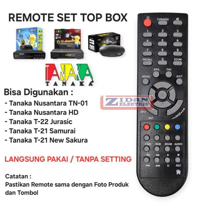 Remote Set Top Box TANAKA Nusantara Jurasic Samurai New Sakura / Remot Receiver STB TANAKA Multi
