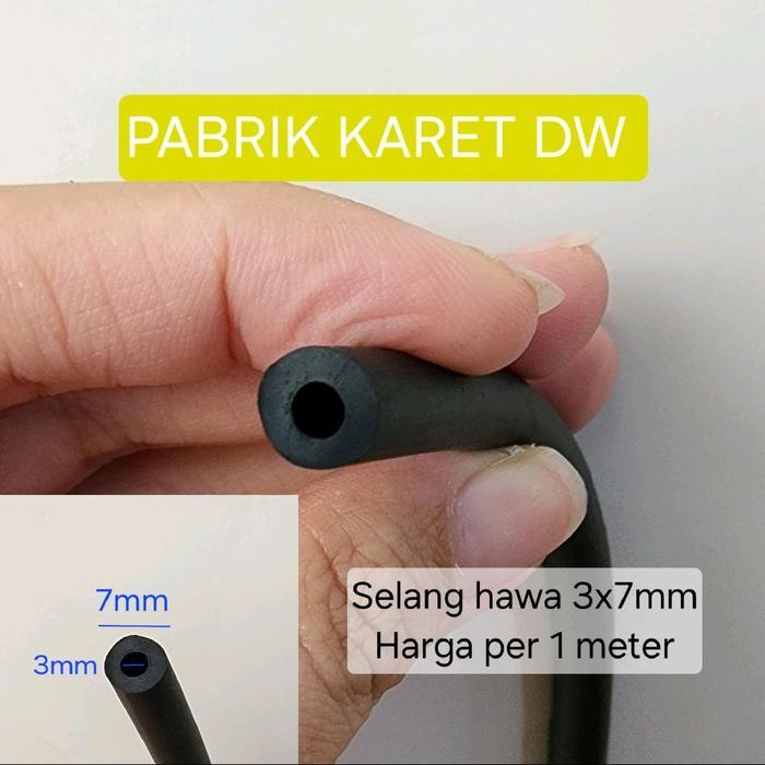 "New" Karet selang hawa 3 x 7 mm / selang bensin / selang air selang diameter 3mm