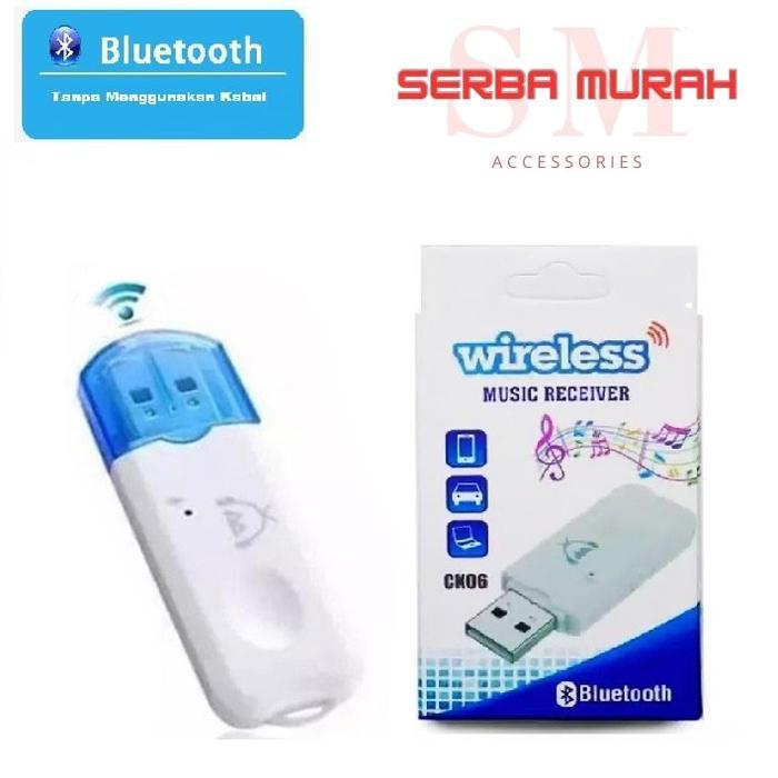 BLUETOOTH RECEIVER USB BLUETOOTH MUSIK AUDIO BLUETOOTH SALON AKTIF DIMOBIL TANPA KABEL CK-06 SPEAKER