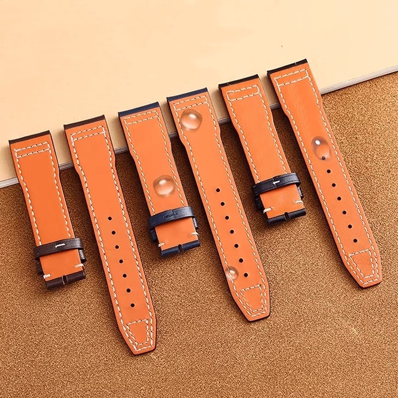 20mm 21mm 22mm Leather Watchband for IWC Portofino Portugue Automatic Pilot Mark Series Cowhide