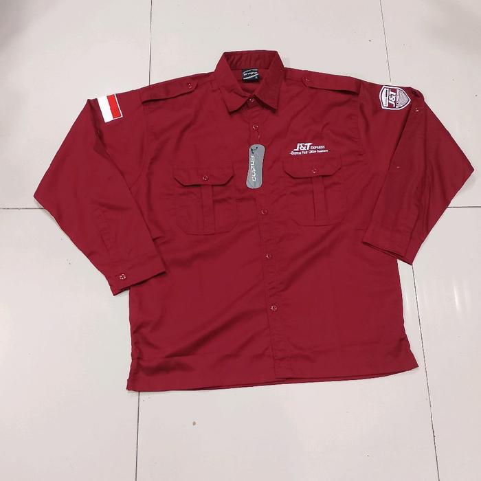 KEMEJA J&T EXPRESS BAJU PDH JNT EXPRESS MARUN
