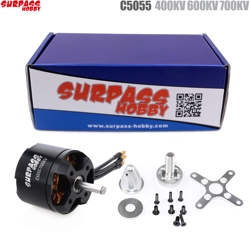 SURPASS HOBBY C5055 400KV/570KV/760KV Brushless Motor for RC Airplane Fixed-wing Glider Aircraft