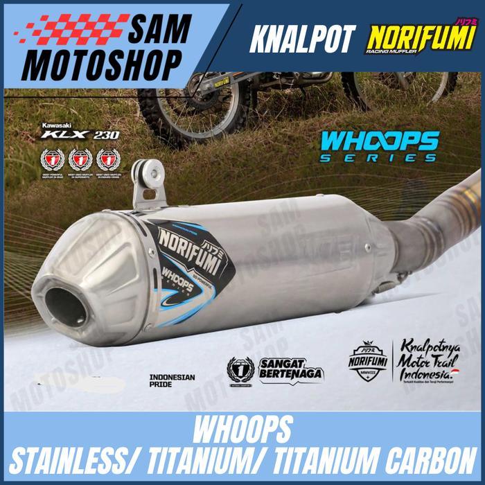 KNALPOT NORIFUMI WHOOPS TITANIUM FULL SET MOTOR KX 250 F/XC YZ 250 F/XC