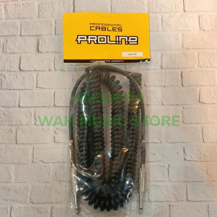 kabel Jack gitar spiral, kabel gitar spiral proline CKDI20