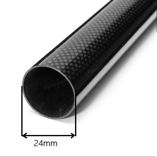 50cm carbon tube Pipa karbon tube OD 24mm ID 22mm tebal 1mm 3K GLosy