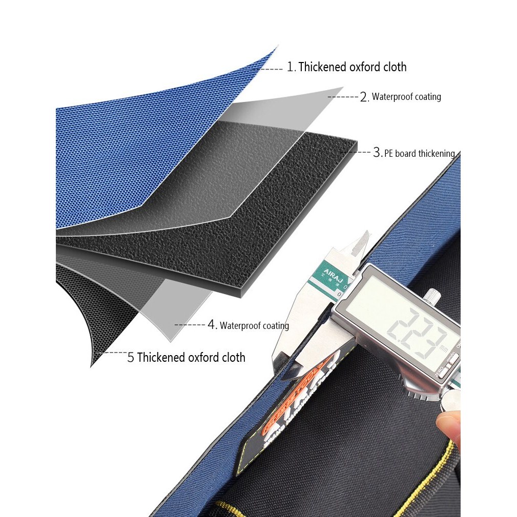 AIRAJ Multifunctional Tool Bag Large Capacity Oxford Canvas Waterproof Bag Wear-Resistant Tool