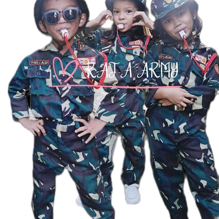 ORIGINAL BAJU SERAGAM PROFESI TNI ANAK TOPI RIMBA Fashion READY STOCK