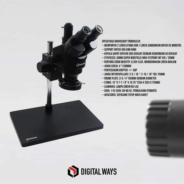 MICROSCOPE TRINOKULAR DIGITAL WAYS DW-TC-X ORIGINAL