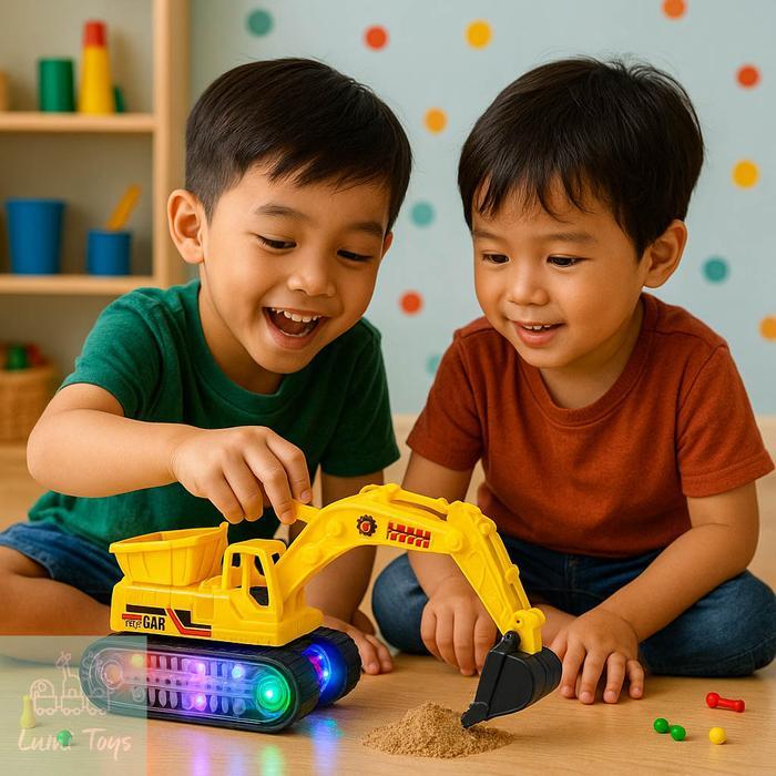 Miniso Toys - Mainan Anak Construction Truck Excavator Truk Beko Konstruksi Bp32