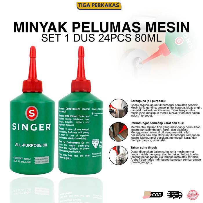 Promo Paket 1 Dus Minyak Singer Mesin Jahit 80Cc Singer Pelumas Mesin Jahit