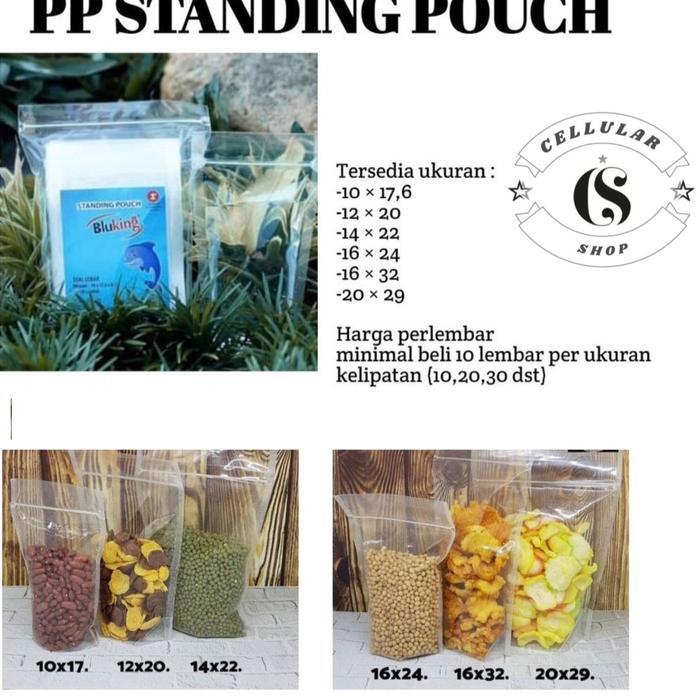JTTOP" STANDING POUCH DOUBLE SEAL / PLASTIK KEMASAN SNACK / PLASTIK KLIP BERDIRI 9X15 / 10X17 /