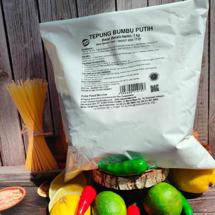 "New" Tepung Bumbu Putih Kobe 1 kg/tepung bumbu goreng Ayam Ikan Kentang Tahu Tempe