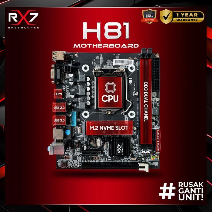Motherboard RX7 H81 LGA 1150 DDR3 Mainboard H81 SUPPORT NVME