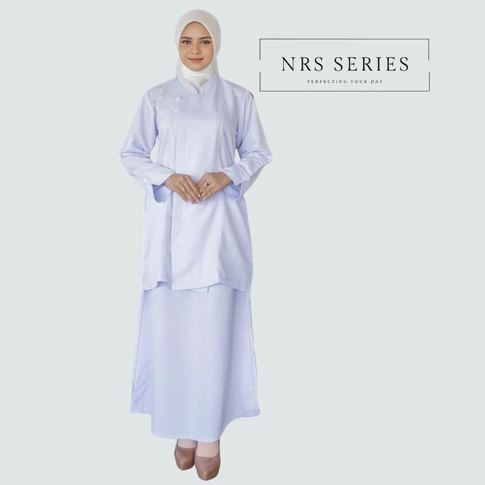 NRS Series - Baju PDH Putih Wanita Seragam Setelan Dinas PNS Tunik