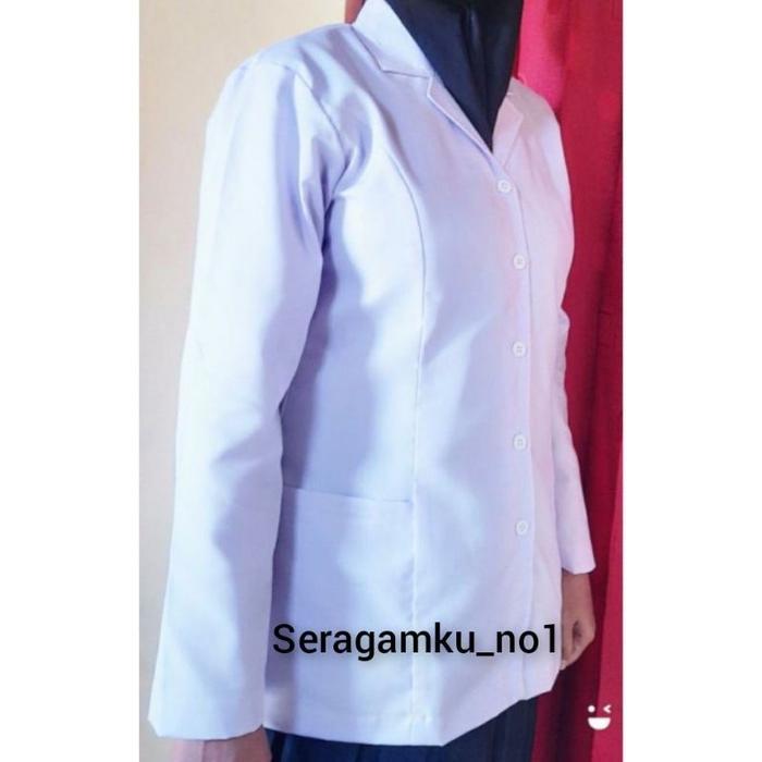 Seragam PNS Putih pdh wanita saku bawah Blazer pdh asn putih wanita
