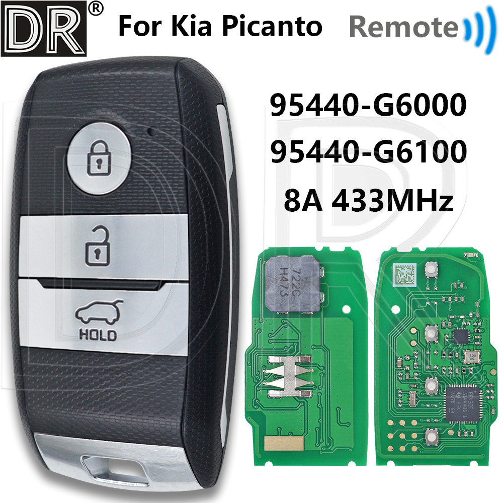 Great 8A Chip 433MHz 95440-G6000 95440-G6100 Proximity Car Remote Control Key For Kia Picanto 2017