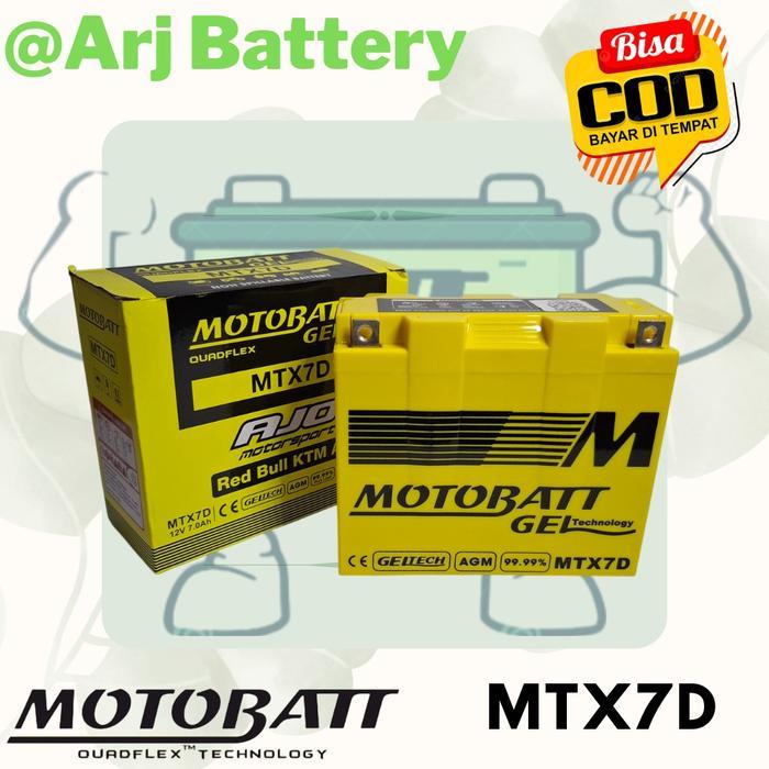 Aki Motor Aki Kering Motobatt Mtx7D Honda Tiger 2000, Tiger Revo