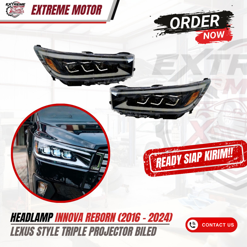 Headlamp Innova Reborn 2016 Headlamp Projector Innova Reborn Lexus Style Sequintal - EXTREME VARIASI