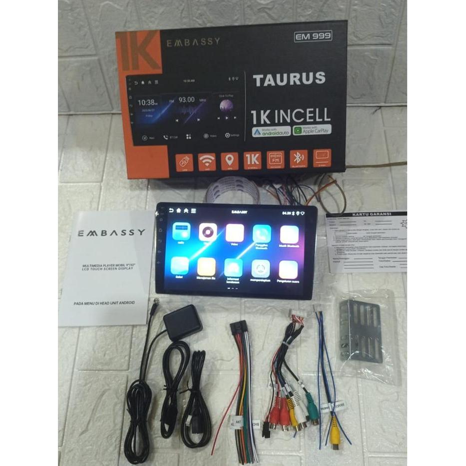 Ready head unit android 9 inch embassy em-999 ram 4/64gb