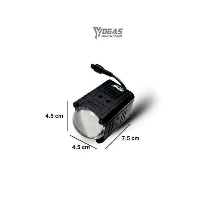 Senlo X6 Plus Mini Projector Mobil Motor Biled Size - Low Beam Putih High Beam Kuning