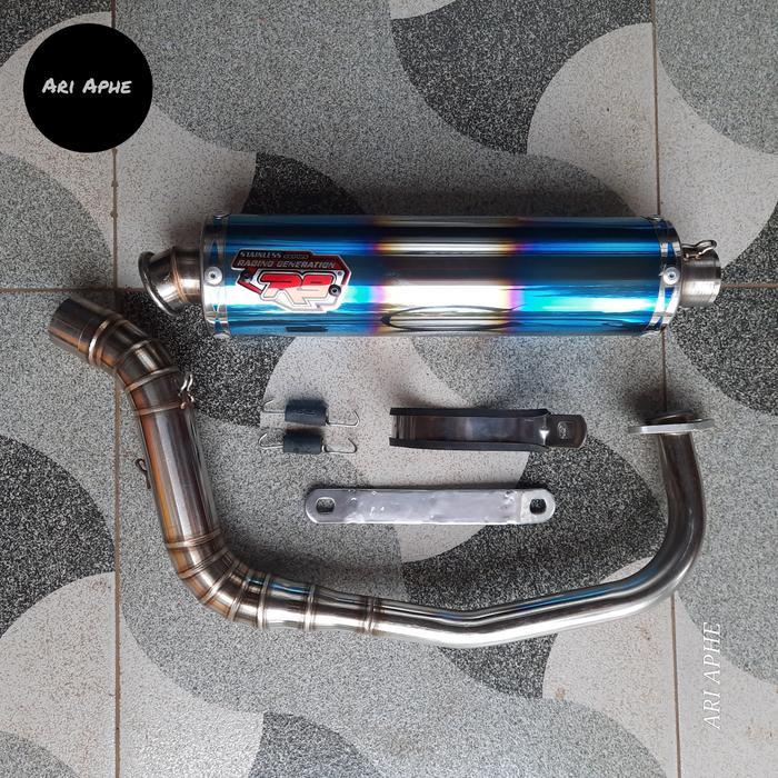 Knalpot R9 New Mugello Original Vario 110 Fi Karbu Techno Beat Scoopy