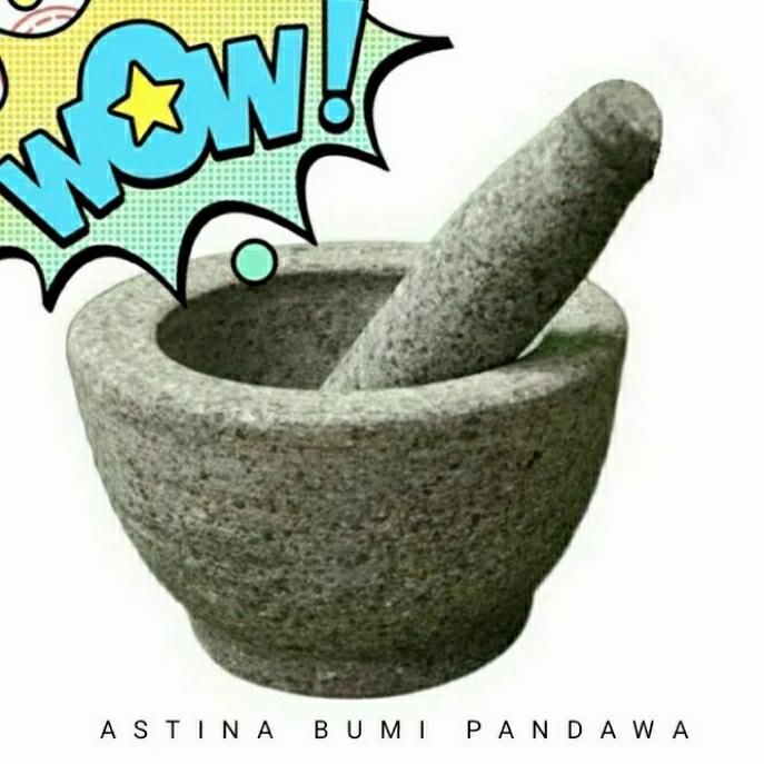 Lumpang/Batu Ulekan 18 Cm Batu Asli / Tumbukan Lumpang